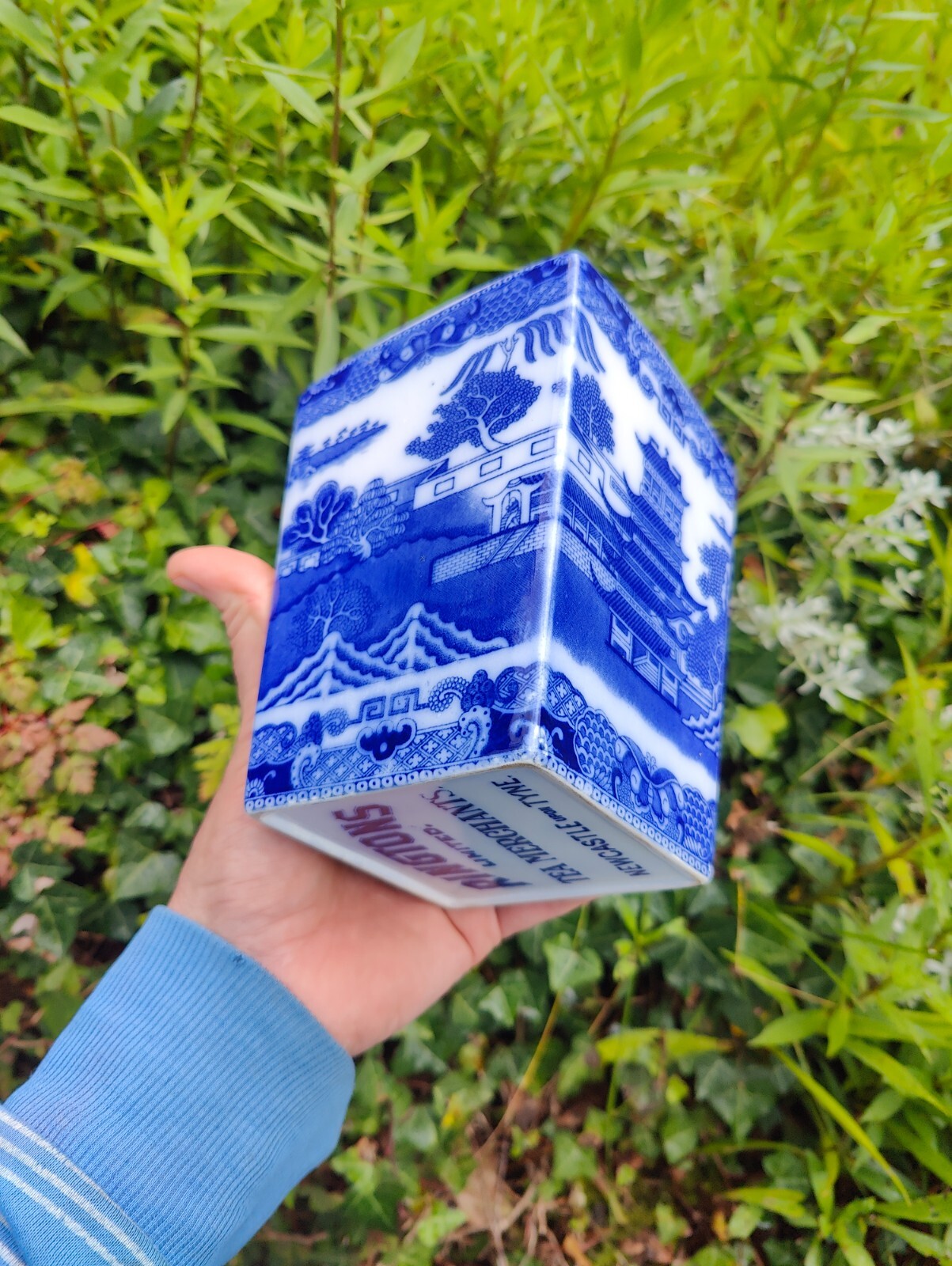 Advertising Ringtons Limited Tea Merchants Ceramic Tea Caddy Blue