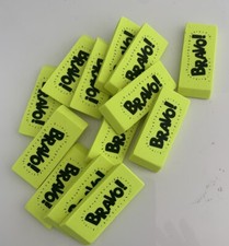 13 Pieces Pack Of Yellowish Green Color Bravo Erasers