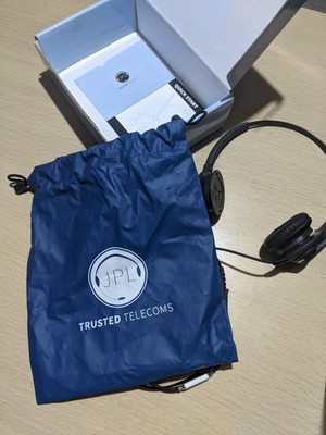JPL-611-PB KABELGEBUNDEN BINAURAL TELEKOM HEADSET VOIP UC QD DECT TASCHE/HAKEN