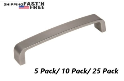 Brushed Satin Nickel Cabinet Handles Pulls Light Versio .Center:5-1/16''(128mm)
