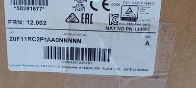 Allen Bradley  NEW 20F11RC2P1AA0NNNNN PowerFlex Air Cooled 753 AC Drive