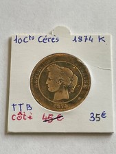 France Coin 10 Centimes Ceres 1874 K (10-1/1)