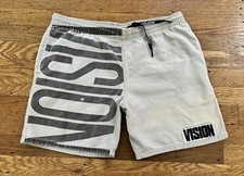 80s Rare VISION streetwear 30 Distressed Shorts,kids Med made USA