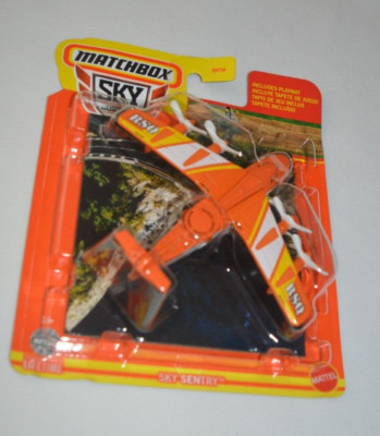 MATCHBOX 2024 SKY BUSTERS - SKY SENTRY ORANGE AND WHITE INCLUDES PLAYMAT