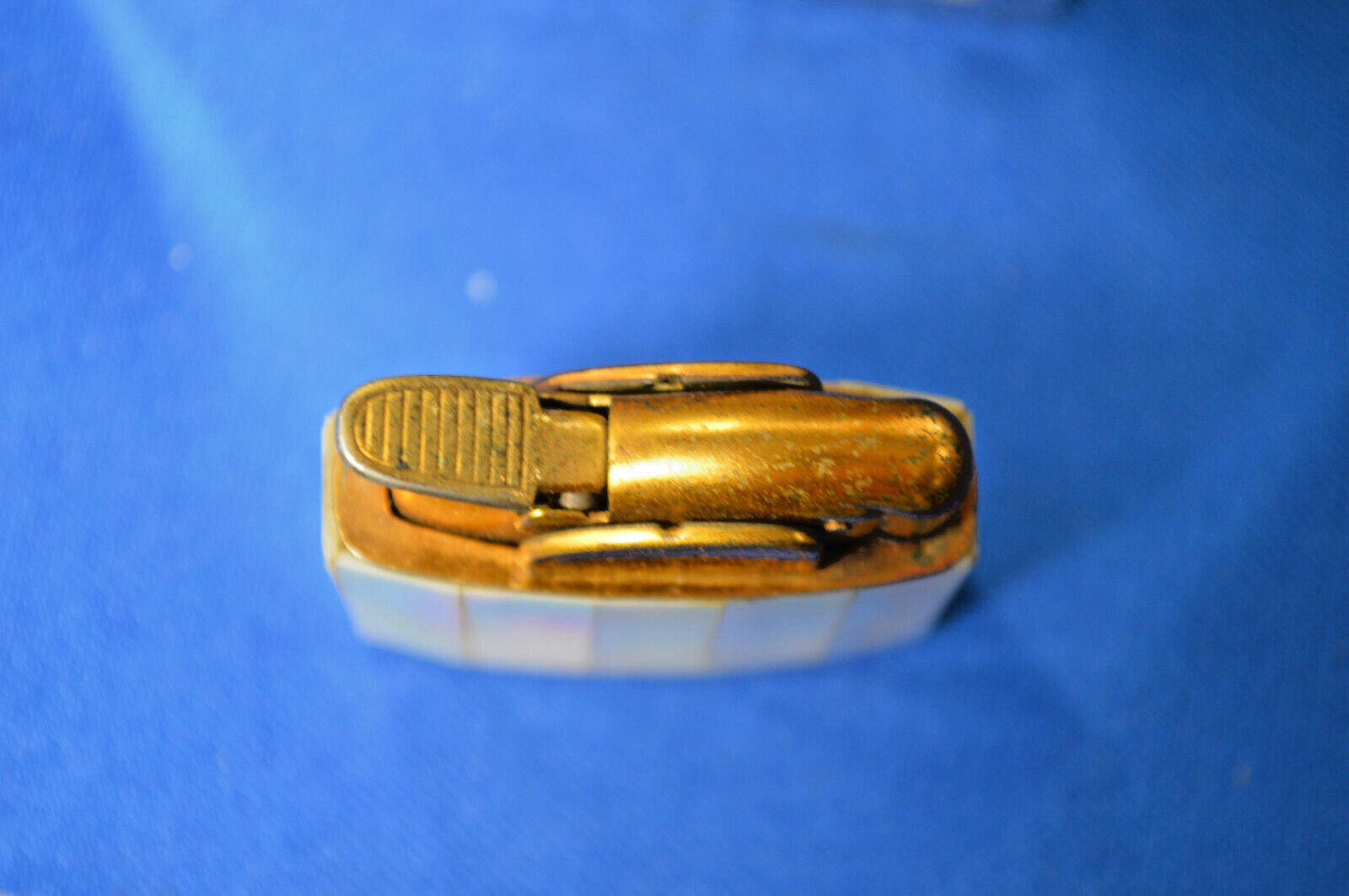 Nice EVANS Spitfire Petrol Lighter - Rare Mother Of Pearl - Made In USA  Working