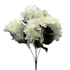 21" Creamy White Artificial Hydrangea Floral Bush