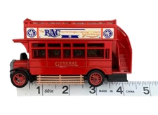 Matchbox Lesney Open Air Double Decker Bus 1982 Red Vintage 4"