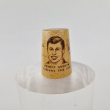 Vintage Wooden Thimble Prince Andrew