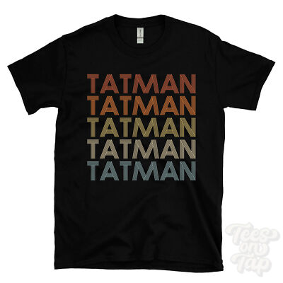 TATMAN WIEDERHOLTES RETRO-STIL T-SHIRT Herren & Damen Neuheit cool Name Geschenk