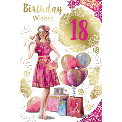Geburtstagswünsche offen weiblich 18. Geburtstag Promi Stil Grußkarte