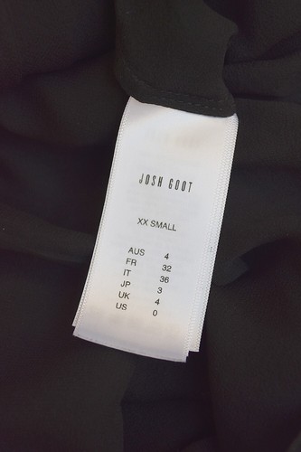 JOSH GOOT Black White Silk Jacquard Cutout Back Midi Dress Sz XXS Fits Sz 6 - Picture 8 of 9