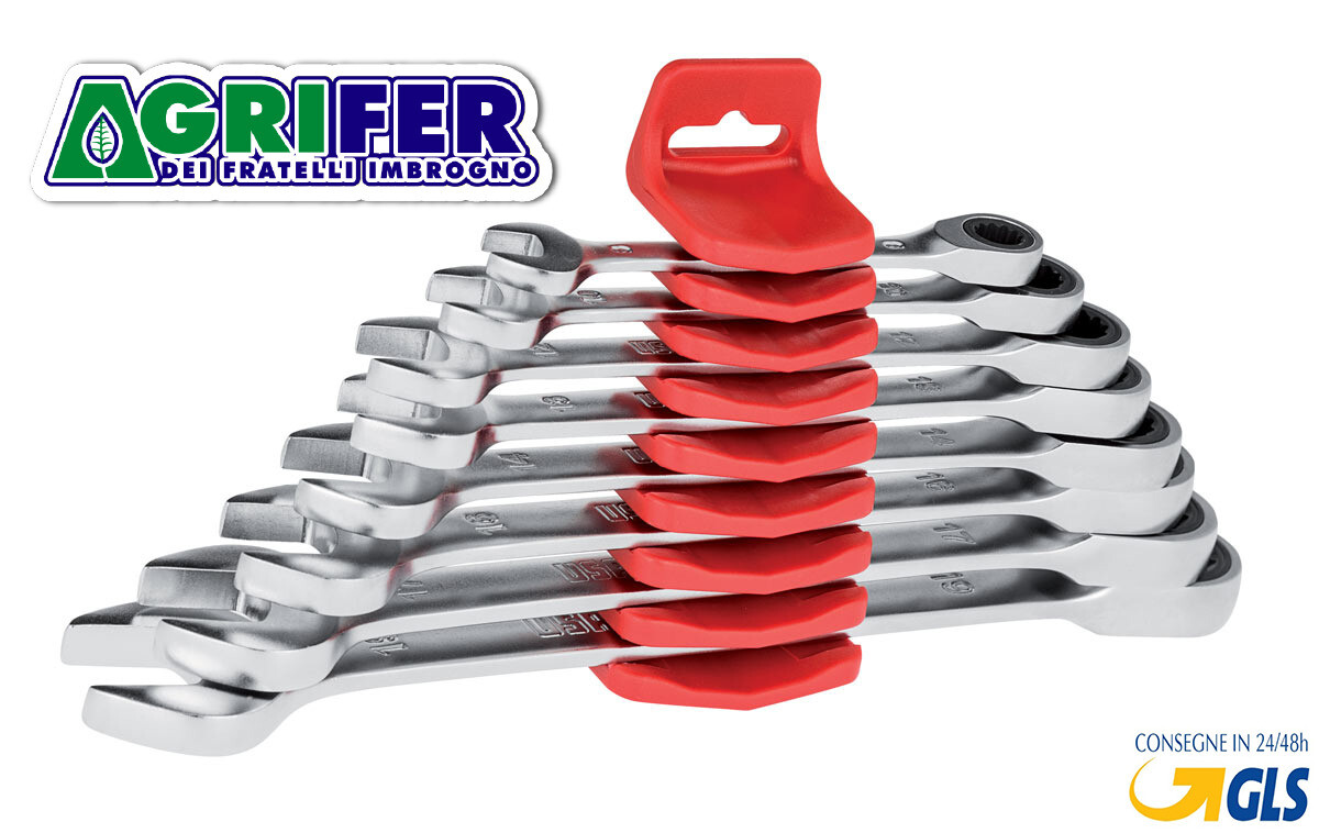 Set 8 Chiavi a Cricchetto USAG 285 KA/DS8: Efficienza e Precisione