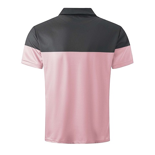 Herren Golf Poloshirts Color Block Tennisshirt Kurzarm Freizeit Arbeit T-Shirt - Bild 23 von 48