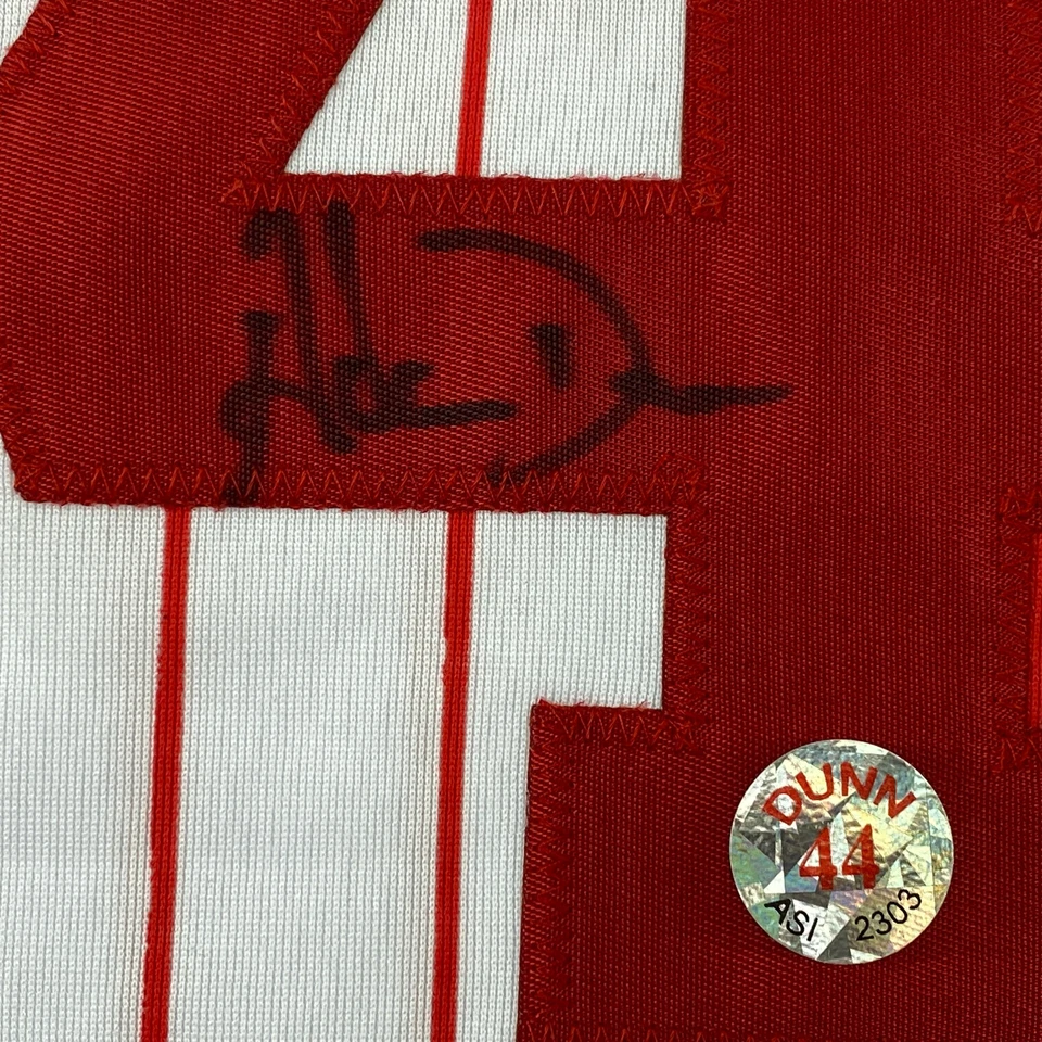 Autographed/Signed Adam Dunn Cincinnati Pinstripe Baseball Jersey JSA COA Auto - Image 3 of 4