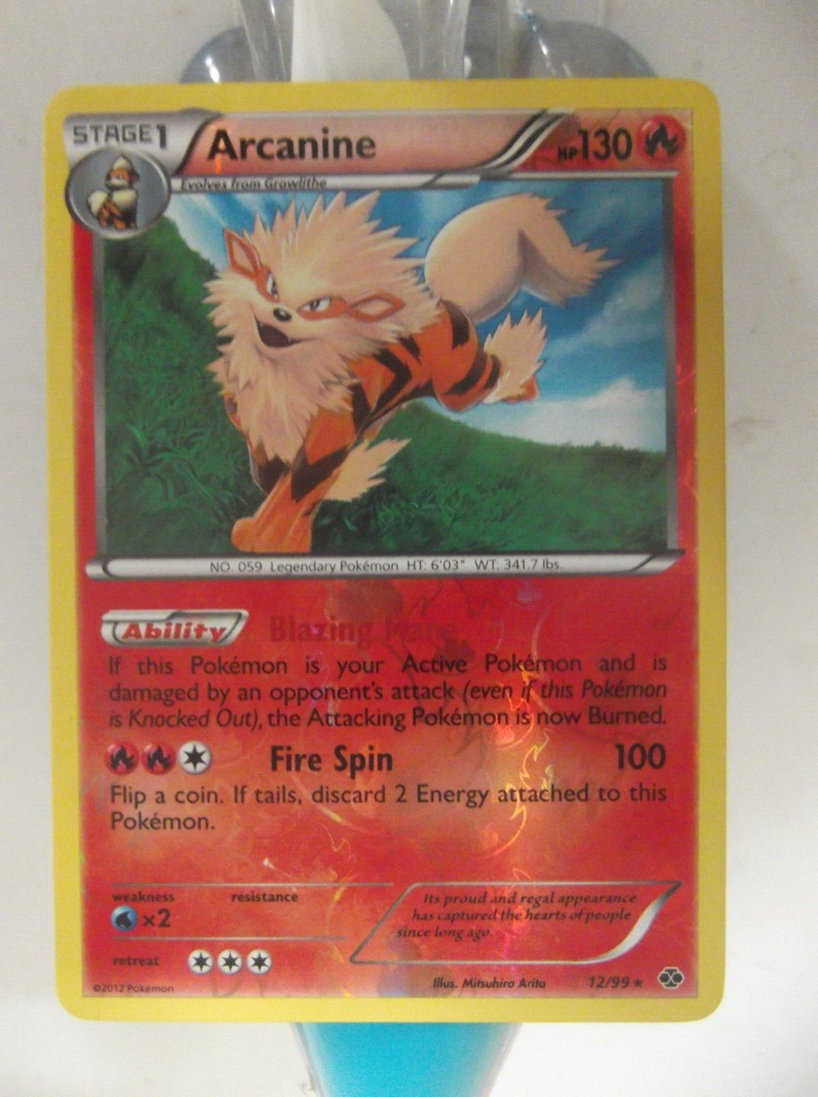 066PK12r - Arcanine- 12/99 - Next Destinies - Rare Reverse *