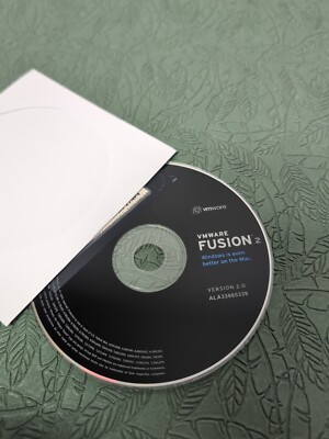 VMWARE FUSION VERSION 2.0 FOR MAC   DISK ONLY- WITH SERIAL NUMBER