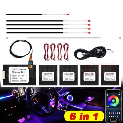 RGB Symphony Car Atmosphere Interior LED Acrylic Guide Fiber Optic Ambient Light