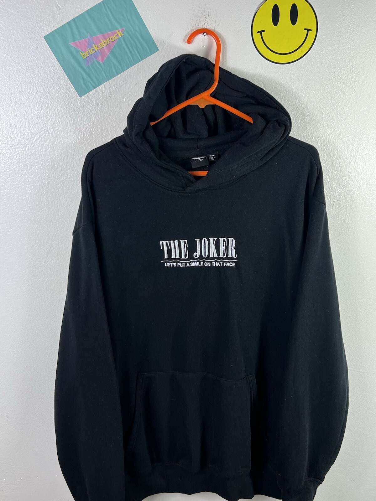 MENS THE DARK KNIGHT JOKER HOODED SWEATSHIRT SIZE 2XL CHEST 57” GOOD CON 99p