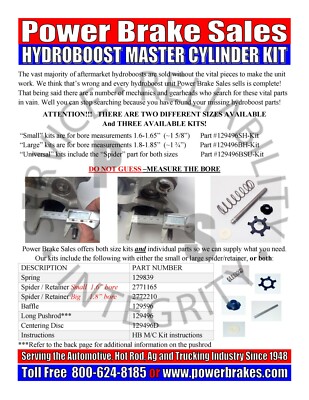 THE ORIGINAL, MADE IN THE USA, Hydroboost Repair Kit 129496 THE ORIGINAL, MADE IN THE USA, Hydroboost Repair Kit 129496