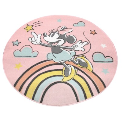 Disney Minnie Mouse Teppich von Herding, Ø 90 cm, 100% Polyamid