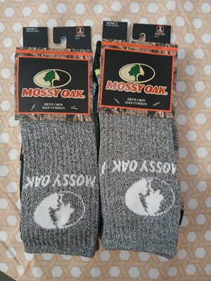 Mossy Oak Mens Crew Socks 4 Pairs Adult Shoe Size 6-12 BRAND NEW