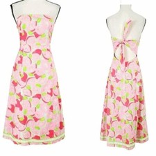 LILLY PULITZER STRAPLESS SABRINA MANGO MOMMA DRESS SIZE 8