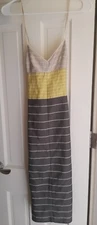 NWT - NARCISCO RODRIGUEZ  Italy Cotton Linen Dress Sz 2 US Spaghetti Strap Midi 