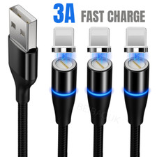 3Pack 3/6Ft Magnetic Charger Cable USB Fast Charging Cord For Apple iPhone 14 12