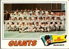 1977 Topps Baseball San Francisco Giants Team