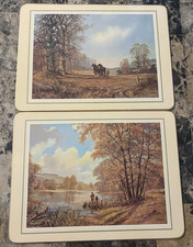 Vintage Don Vaughan Scenic Landscape Placemats Set of 6 English Countryside