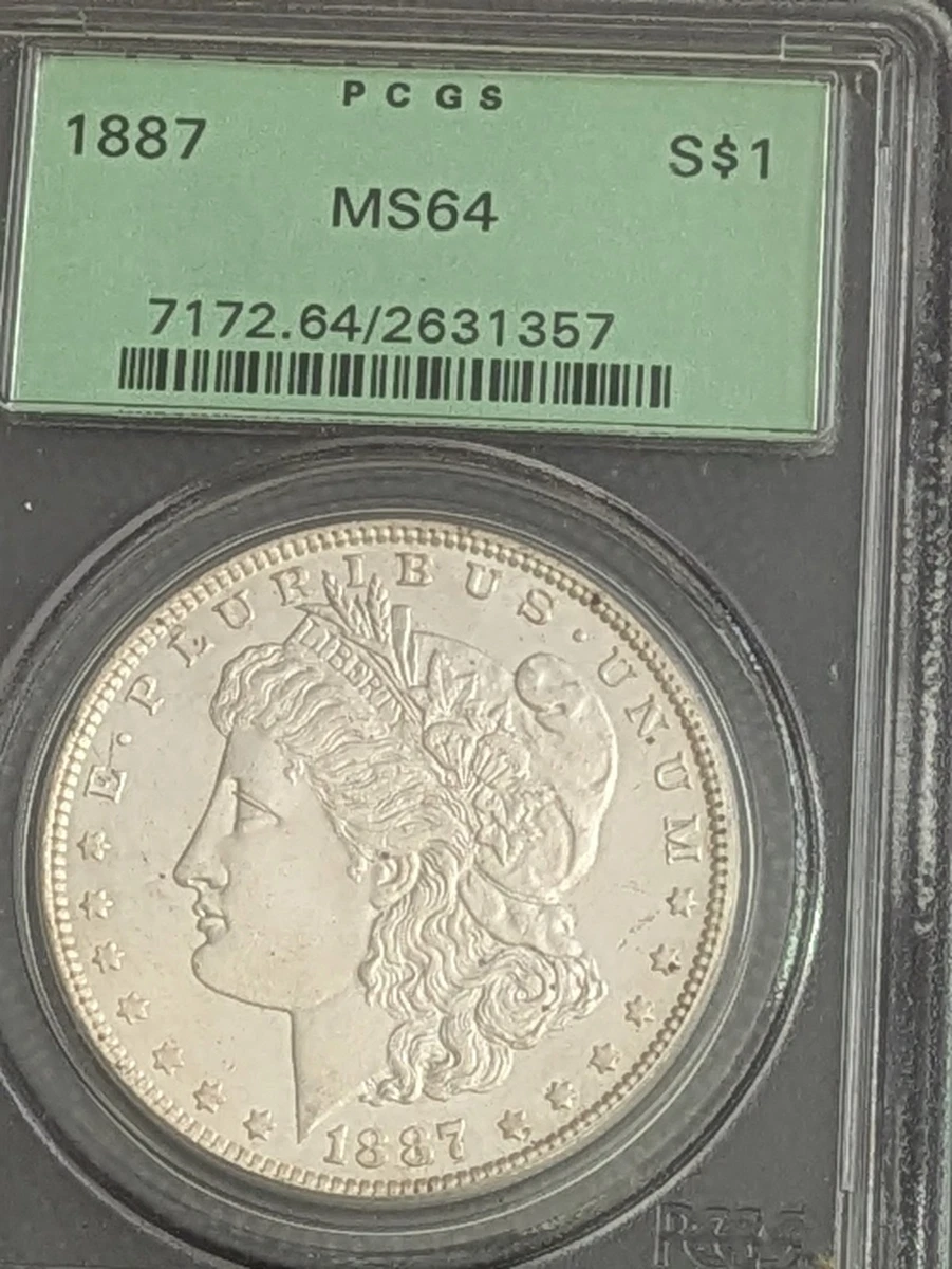1887年 MORGAN SILVER DOLLAR アメリカPCGS MS64 MS 64 Graded 1887 Year Morgan US Dollars (1878-1921) for sale | eBay