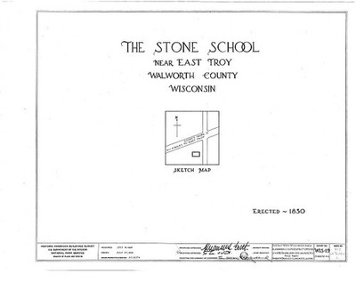 Photo:Stone School, East Troy, Walworth County, WI