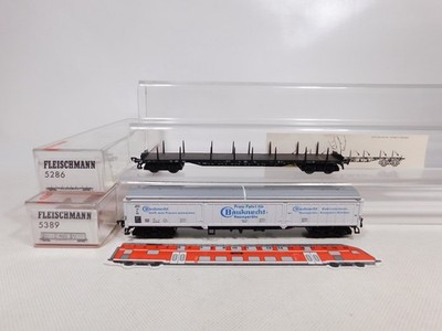 EB687-1# 2X Fleischmann H0 DC Freight Car DB 5286 5389 Bauknecht Mint Box