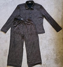 Softwear by Mark Singer Women’s Small Brown Slinky 2pc USA Made