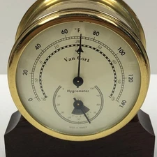Vintage 1997 Van Cort Desk Top Hygrometer Thermometer made in France
