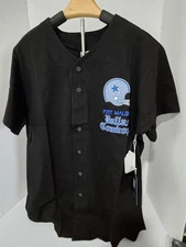 Sz L Dallas Cowboys x Post Malone Baseball Jersey Black Short Sleeve NWT