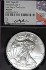 2021 NGC MS70 HERALDIC EAGLE T-1 AMERICAN SILVER EAGLE #B52698
