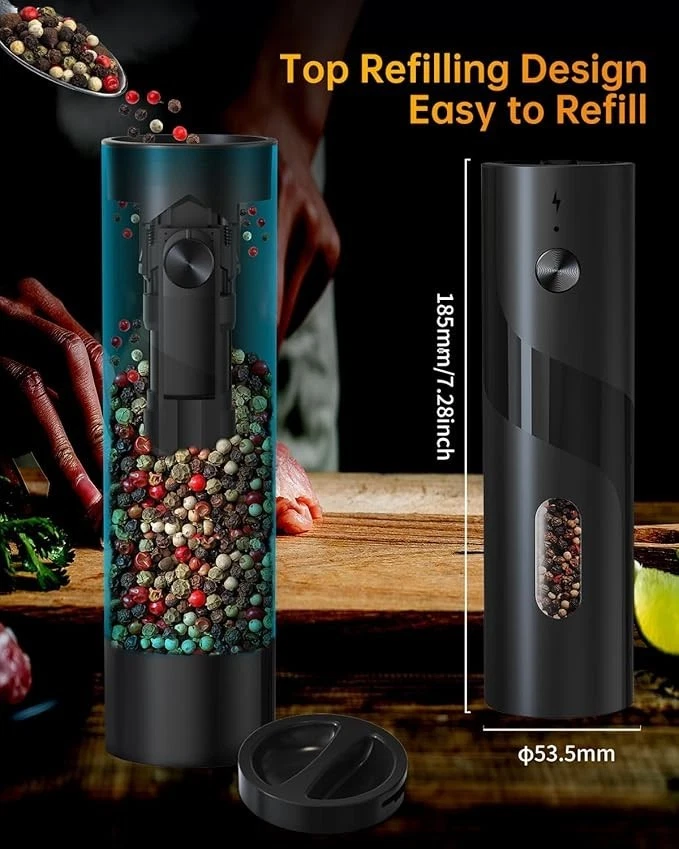 CIRCLE JOY Electric Rechargeable Salt and Pepper Grinder