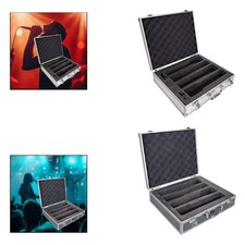 Microphone Case Instrument Storage Case Portable with Buckle Aluminum Alloy