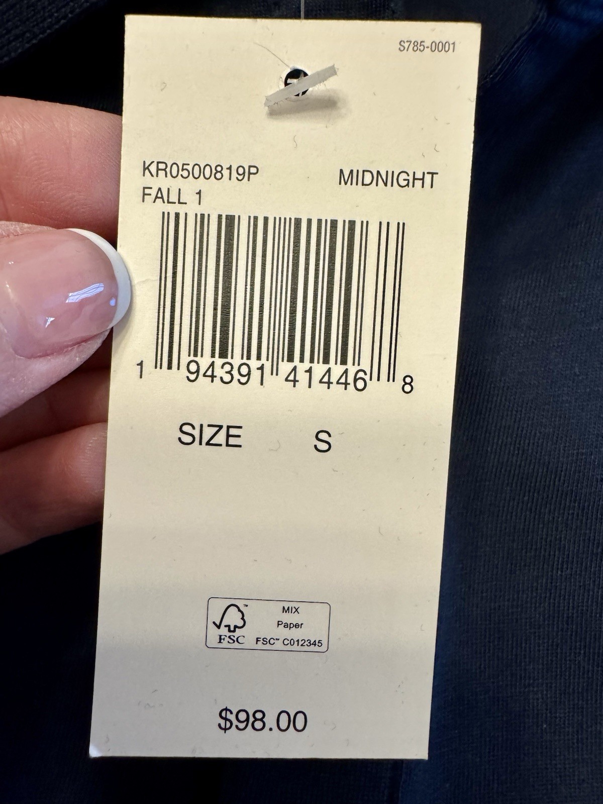 NWT Michael Kors Men’s Midnight Blue Textured Polo Shirt Size S thumbnail 5