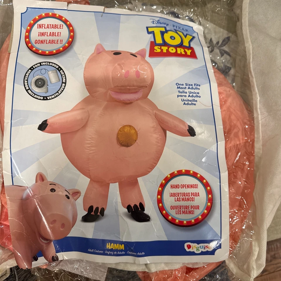 Toy Story ветчина надувной костюм для взрослых один размер подержанный отличном состоянии - Изображение 2 из 4