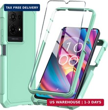 for TCL K32/K33 5G 2025 Phone Case with Tempered Glass Screen Protector,Slim Sof