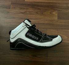 AND1 Herren Mid Top Basketball Sneaker EU 41 Schwarz/Weiß Schnürschuhe