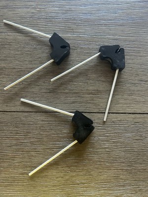 3  ICE FISHING Clip-ON ROD STANDS for JIGGING POLES