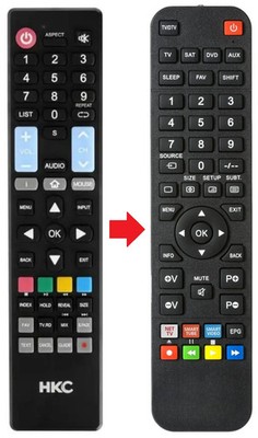Fernbedienung passend für HKC 32C1NHDT2 | 40F1 | 40F1FHD-T2-EU