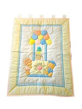 Vintage House of Hatten Baby Crib Quilt /Wall Hanging with Teddy Bears