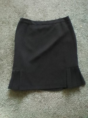 Kasper Women s Black Pleated Hem Pencil Skirt Size 16 Professional Career Wear