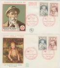France  1965  2 FDC  Red Cross issue   good condition