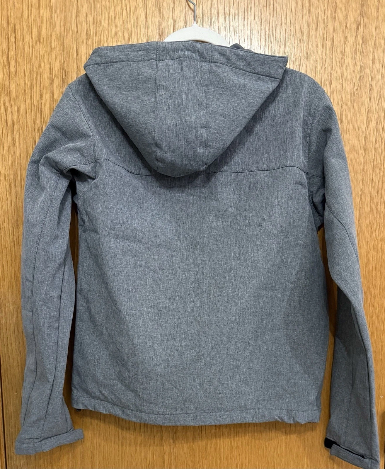 U.S. Polo Assn. Men’s Gray Hooded Full Zip Softshell Jacket Logo Size XL or S image 2