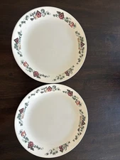 Corelle Corning Garden Home Pattern 10.25” Dinner Plates Birdhouse Set Of 2